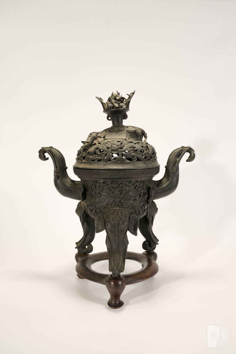 Lot879 清乾隆 铜太平有象薰炉 - 图2